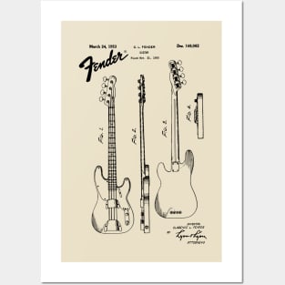 US Patent - Fender Bass Guitar Posters and Art